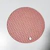 Tapete redondo de silicone em formato de colmeia, jogo americano de grau alimentício, tapete isolante térmico, tapete anti-queimadura para caçarola, resistente a altas temperaturas, tapete espessado para micro-ondas