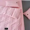 Juego de Ropa de Cama de Algodón de Color Sólido de Cuatro Piezas Estilo Simple para Negocios, Funda de Edredón Individual, Sábana para Dormir sin Ropa, Funda de Edredón, Juego de Tres Piezas para Dormitorio