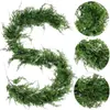 Colgante decorativo navideño de vid artificial con hierba gatera para pared, de caucho suave, pino y ciprés, planta verde artificial para decoración del hogar y exterior