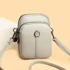 Bolsa para Celular Modelo Novo 2026, Fashion e Elegante, com Textura de Lichia, Bolsa Pequena para Mulheres de Meia-Idade, Bolsa de Ombro e Transversal Tendência