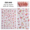 Adesivos de Arte para Unhas Coração Vazado Doce e Cool Transfronteiriços com Suporte Adesivo, Adesivos de Unha DIY Coração Vazado, Estilo Dh