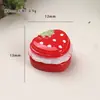Acessórios de Resina DIY Desenho Animado Bolo de Morango 3D Pequeno Cola de Creme Acessórios para Grampo de Cabelo Chaveiro Pingente