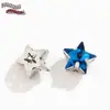 Estrella de Cinco Puntas Cosida a Mano Garras Taladro Cristal de Vidrio Taladro Cosido a Mano Material para Vestido de Novia DIY Accesorios de Taladro Agujero K Blanco