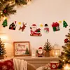 Banner de Navidad Papá Noel Muñeco de Nieve Reno Árbol de Navidad Bandera Colgante Fiesta de Navidad