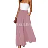 Calça Casual Wide-Leg Fresca de Novo Estilo Primavera/Verão Transfronteiriça Europeia e Americana para Mulheres com Cintura Elástica e Calça Saia de Cintura Alta 2026