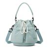 Bolso de Cubo con Cordón de Gran Capacidad Estilo Mori Harajuku Transfronterizo Bolso de Hombro de Nailon Moderno para Todo Combinación Bolso Cruzado para Mujer