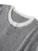 Cárdigan Falso Inspirado en Diseño de Nicho con Media Cremallera Invisible, Patchwork de Lana de Hilo Fino, Jersey de Manga Larga, Tejido de Punto Estilo Coreano Ajustado