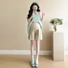 Moderna Nueva Camisa Babydoll de Estilo Delgado de Verano Que Cubre el Vientre Sin Revelar el Embarazo, Ropa Exterior Versátil para Mujeres Embarazadas Menudas