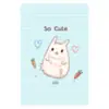 Pegatinas de Película de Vidrio Azul para Ventanas y Puertas de Baño, Bloqueo Total, Opacas, Escarchadas, Protección Solar, Anti-Miradas, Dibujo Animado de Conejo