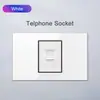 Tipo 118 Diseño de Vidrio Templado Tecla de Piano Blanca Enchufe de Interruptor 16/20A Enchufe Universal Estándar Americano, Británico y Europeo