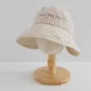 Sombrero de Sol a Cuadros Estilo Coreano para Niños, Estilo Delgado de Verano, Ala Ancha, Sombrero de Copa Abierta para Niñas, Sombrero de Sol Transpirable con Protección Solar