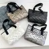 Fábrica de Bolsas Ecológicas Bolsas de Algodón Brillantes Hechas a Medida, Bolso de Hombro de Gran Capacidad a la Moda, Bolso Tote de Trabajo Versátil de Moda para Mujer