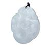 Colgante Doble Valiente de Jade Blanco Afgano Colgante con Hebilla de Seguridad Accesorios para Colgar en Bolsas de Coche Ropa Cintura Hombres y Mujeres Cadena de Lana