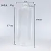 Caja Cuadrada Transparente de Plástico para Bastoncillos de Algodón para Maquillaje, Algodón Desmaquillante, Caja de Almacenamiento Portátil de PS