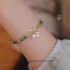 [Flor da Primavera] Pulseira de bambu Peridot Pulseira feminina nova chinesa retro estilo nacional Pulseira de pérola Nicho de luxo leve