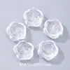 Accesorios de Cristal Blanco Piezoeléctrico Tallados con Moño y Corazón, Versátiles Cuentas Espaciadoras Exquisitas de Lujo Ligero, Accesorios para Joyería DIY