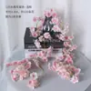 Colgante de Pared de Ratán de Flor de Cerezo Artificial Flor Falsa de Ratán Conducto de Aire Acondicionado Techo Interior Decoración de Boda Ratán de Flor de Cerezo Artificial