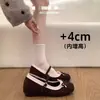 Sapatos rasos de camurça estilo francês com laço e estilo fada para mulheres, novo modelo outono 2026, combinados com saias, sapatos Mary Jane que aumentam a altura