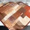 Pañuelo Cuadrado Pequeño de Imitación Seda Lana Algodón Lino, Nuevo Pañuelo de Seda Otoño e Invierno, Versátil para Viajes Diarios, Moda Retro, Chal Elegante de Alta Gama