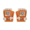 Luvas Espessas de Inverno para Crianças com Punhos Canelados de Camada Dupla, Luvas Quentes de Alta Elasticidade para Mulheres, Luvas de Tricô Espessas para Homens
