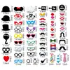 Versión Ampliada Transfronteriza de 58 Accesorios para Fotos para Bodas, Accesorios para Fotos de Bigote para Fiestas Navideñas y Accesorios Divertidos para Fotos de Damas de Honor