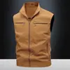 Chaqueta de Trabajo de Primavera y Otoño para Hombre, Chaleco Casual de Pesca al Aire Libre, Top Transpirable de Secado Rápido para Jóvenes y Adultos, Cuello Alto