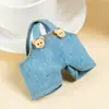 Muñeca de perro con cabeza de 14 cm, tirantes, sombrero pequeño, muñeca BJD, jeans, juguete de peluche, accesorios para muñecas, venta al por mayor