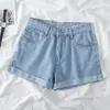 608 Shorts de Mezclilla Pierna Ancha para Mujer Verano Holgado Ancho 2022 Nuevo Cintura Alta Adelgazante Versátil Línea A Tendencia Estudiante