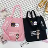 Bolsa de Lona Multiuso de Grande Capacidade para Mulheres 2025 Nova Bolsa Transversal para Alunos do Ensino Fundamental e Médio Estilo Coreano Bolsa de Ombro e Mão Atacado