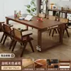 Mesa Longa de Madeira Maciça Cuidadosamente Selecionada para Uso na Sala de Estar, Mesa com Tampo Grande, Mesa de Trabalho, Mesa de Estudo, Mesa de Jantar Mobien