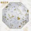 Sombrilla de estilo ins Aries flor azul acuarela 70% de descuento doble uso para sol y lluvia, protección UV, sombrilla artística y fresca