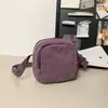 Bolsa Quadrada Pequena Cor Sólida Nova Verão 2026 Estilo Japonês Lona Lavada Bolsa de Ombro para Celular Bolsa Transversal Casual Personalizada para Mulheres