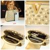 Bolso Cubo Nuevo 2024, Simple y Elegante, Bolso de Moda con Perlas para Madres de Mediana Edad, Bolso de Cuero Genuino para Mujer, Bolso de Hombro Cruzado