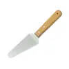 Utensílios de Cozinha para Assar Cabo de Madeira Aço Inoxidável Pá Triangular para Bolo Pá para Pizza Queijo Suprimentos de Cozinha
