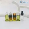 Frasco Quadrado de Cristal Spot 15ml Fundo Grosso Frasco de Óleo Essencial Transparente 10ml Líquido de Essência Sub-frasco Frasco Embalagem com Conta-gotas