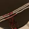 Collar Gargantilla de Perlas Sangrantes Estilo Gótico de Halloween Accesorios de Cosplay Novia Fantasma Cadena para la Clavícula