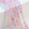 Venta directa de fábrica más vendida piedra blanca piedra natural cuentas sueltas cuentas redondas pulsera tejida con cuentas DIY accesorios