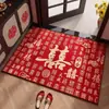 Felpudo Rojo Festivo y Elegante para Recibidor, Uso en Casa Nueva, Puerta de Entrada, Resistente a la Suciedad, Fácil de Limpiar, Felpudo