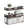 Em Estoque Estilo Europeu Prateleira Decorativa Flutuante Divisória de Banheiro Rack de Armazenamento Cozinha Sala de Estar Ferro Forjado Montado na Parede Rack de Exibição de Ornamentos