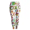 2024 Navidad Transfronteriza Ropa Nueva para Mujer Leggings Ajustados Estampado de Árbol de Navidad Levantamiento de Glúteos Pantalones de Pierna Pequeña para Mujer