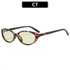 Moda Europea y Americana Versátil Estilo Callejero Gafas de Sol Ovaladas Retro Mismo Estilo Ins Protección Solar para Exteriores Tendencia Gafas de Sol Transfronterizas para Mujer