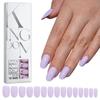 Unhas Vestíveis Cor Sólida Brilhantes Removíveis Caixa com 120 Peças Unhas Pré-moldadas Vestíveis Patch de Unha Postiça Manicure