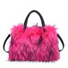 Nuevo Bolso Tote de Felpa para Niños y Mujeres, Imitación de Piel de Mapache, Europeo y Americano, Bandolera, Almohada, Estilo Dulce y Cool