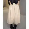 Pantalones de pana de pierna ancha para mujer, nuevos para otoño e invierno, holgados, de cintura alta, adelgazantes, muestran la longitud de las piernas, plisados, casuales, pantalones de pana para mujer
