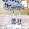 Muñeca de tela azul navideña, Decoración de muñeco de nieve mecedora estilo mediterráneo navideño, Regalo de temporada