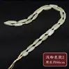 Colar Irregular de Jade Hetian para Homens e Mulheres, Cordão com Pingente, Corrente para Pendurar com Cordão, Corrente de Jade Hetian em Estoque, Corrente de Contas Cilíndricas