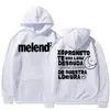 Moletom com Estampa de Carta da Turnê do Álbum do Rapper Melendi Unissex Harajuku Streetwear Hip-Hop