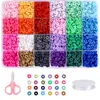 Amazon 24 rejillas color arcilla blanda cuentas pulsera creativa niños DIY joyería accesorios de cuentas set