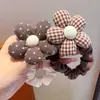 Goma para el pelo con lazo de tela para niñas, Banda elástica vintage de lunares y flores, Alta elasticidad, Suave con el cabello, Accesorio diario para el cabello de bebé