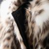 Jaqueta de Pele Sintética com Estampa de Leopardo para Mulheres 2025 Outono e Inverno Novo Estilo Europeu e Americano Solta com Lapela Jaqueta Casual